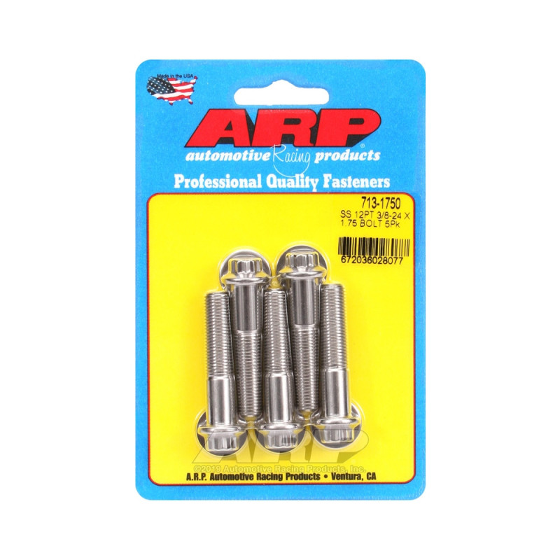 Șuruburi și piulițe universale ARP cu cap mic 3/8-24 – Oțel inoxidabil, 12 bucăți x 5 - ARP-713-1750 - 713-1750 - 3666618197593